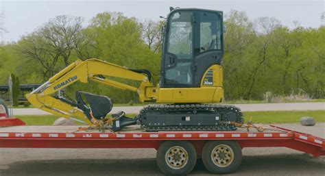 how to tie down mini excavator to trailer|mini ex trailer loading instructions.